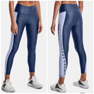 Under Armour Women's HeatGear Ankle Leggings Blue 1370736 470 NWT